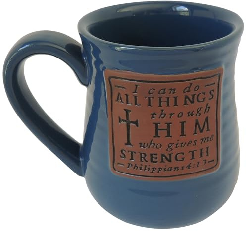 Abbey Gift 57664 Can Do All Things Pottery Mug, 5 x 5 x 4.1 inches
