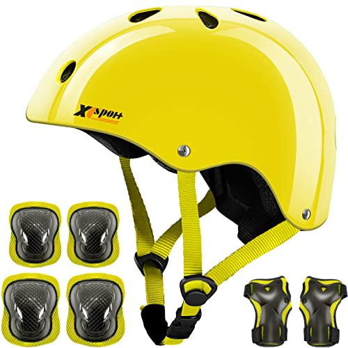 Kids Helmet and Pads Set, Toddler Boys Girls Bike Protective Gear with Knee & Elbow Pads Wrist Guards for Skateboard Bicycle BMX Hoverboard Scooter Rollerblading CPSC ASTM CE Certified