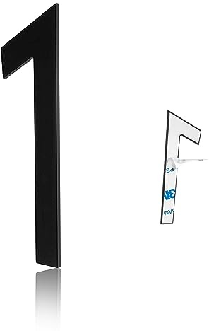 3 Inch Metal Black Modern House Numbers, Luiety's Adhesive Mailbox Number,House Numbers for Apartments Office (1)