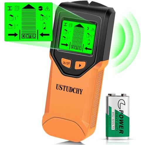 Buscador de pernos – Escáner electrónico 5 en 1 de pared, sensor de pernos con pantalla LCD digital y chip inteligente inteligente, detector de pared para madera, alambre de CA, vigas de metal