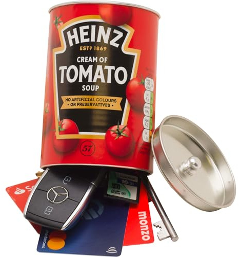 Sterling SafeCan Heinz Tomato Soup Diversion Safe Can – RFID Signal Blocking Faraday Hidden Storage Safe, Secret Stash Can for Cash, Keys, Cards & Valuables, Discreet Kitchen Cupboard Security Safe