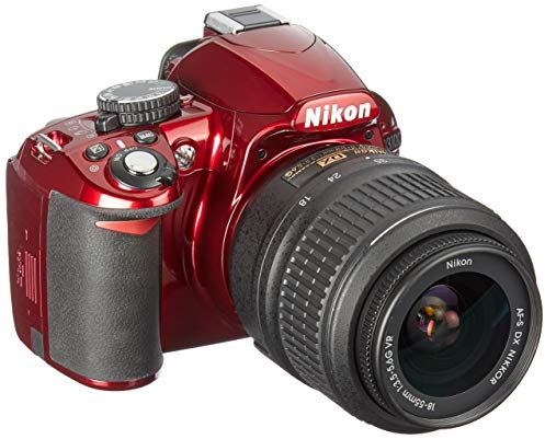 Nikon D3100 Digital SLR Camera with 18-55mm NIKKOR VR Lens - Red (Renewed)