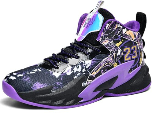Kmrlofiy Basketskor herr sportskor stötdämpning halkfria höga basketskor män lätta andningsbara sneakers löparskor fritidsskor sneakers, Sneaker 21, 41 EU