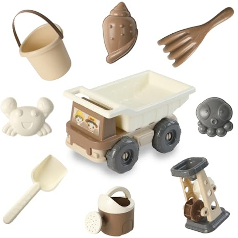 Juguetes Playa Bebé Piscina Bolas Set Cubo Playa con Palas y Moldes de Arena 9 Piezas para niños Bolsa Transporte incluida Ubaby