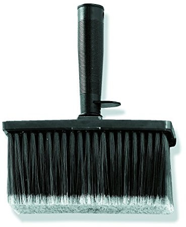 Markenlos Malerbürste 170x70mm Maurerbürste Grundierbürste Leimpinsel Synthetik-Borsten-Mix Kunststoff Griff mit Eimerhalterung Schwarz