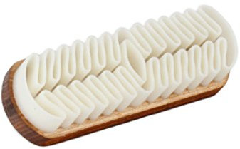 Langer & Messmer auswaschbare Raulederbürste mit Krepplamellen zur einfachen Pflege Ihrer Wildlederschuhe - Die Schuhbürste zur Velourslederpflege - Nubuklederbürste in Schuhmacherqualität