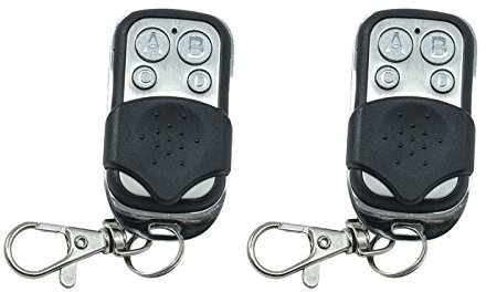 2 Telecomandi Universali Cancello Automatico Frequenza 433,92 Mhz A Codice Fisso (8,5 x 6 x 1cm)