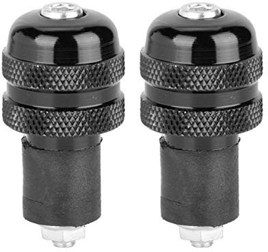 PU?os de manija de Motocicleta de 22 mm Accesorio de Extremos de Manillar de Moto(Negro)