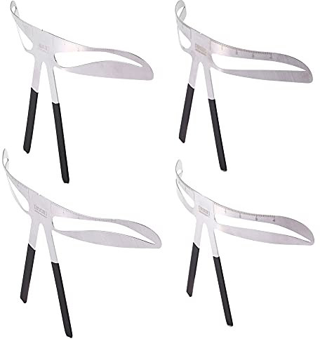1 PZ Sopracciglio Righello, Professionale Sopracciglio Misura Bilancia Estensione Righello, Volpe Forma Stencil Trucco Strumento di Bellezza per Disegnare la Forma del Sopracci European Style Eyebrow