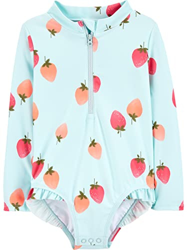 Simple Joys by Carter's Baby and Toddler Girls' 1-Piece Zip Rashguard