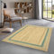 Taracarpet Jute Teppich Sisal Optik mit Bordüre Kurzflor Boho modern für Wohnzimmer Schlafzimmer nachhaltig Natur-Teppich grün 160x230 cm