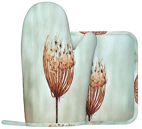 Morta Pianta Forno Mitts E Pentola Supporti Resistente Al Calore 2 pz Set BBQ Guanti E Pastiglie Per Cottura Cottura Cottura