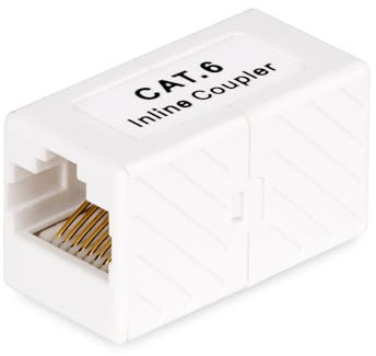 StarTech.com RJ45 Coupler 5-Pack, Inline Cat6 Coupler, Female to Female (F/F) T568 Connector, Unshielded Cat6 Cable Extension