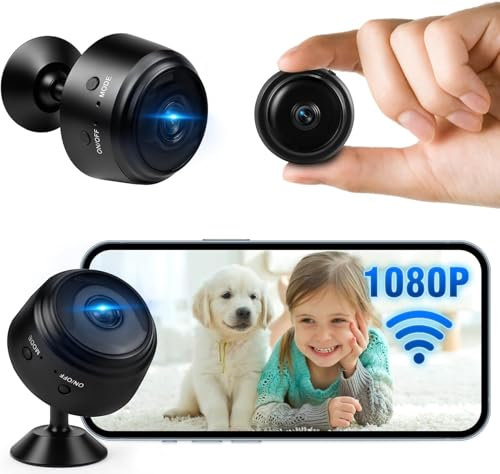 beseloa Mini caméra Espion sans Fil,1080P Camera Surveillance WiFi exterieure/Interieur sans Fil Micro Caméra Espio,avec Détection de Mouvement et Vision Nocturne,Enregistrement vidéo à Distance