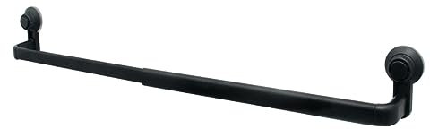 Portasciugamani a ventosa nero opaco con gancio a ventosa moderno nero portasciugamani bar stand per bagno installazione senza punzonatura design elegante bottiglia di latte