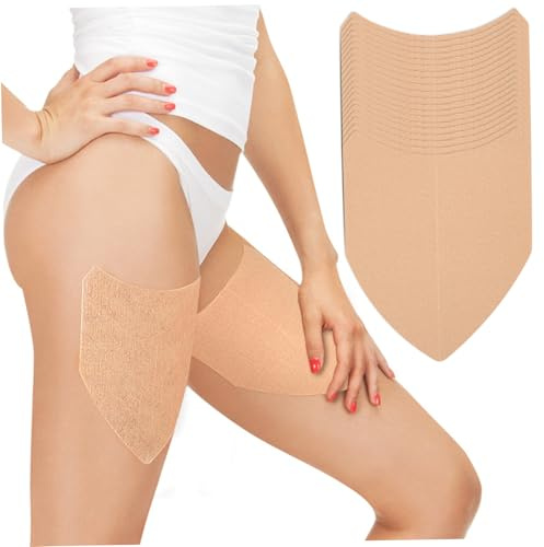 Pineeseatile Cinta de elevación de Muslo, 20pcs prevención de Chafing de Muslos, Cinta Adhesiva e Invisible de elevación, Pierna Transpirable e Impermeable para Piel caída