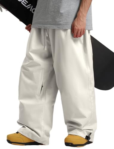 GSOU SNOW Men Snowboard Pants Baggy Womens Snow Ski Pant Snowboarding Loose Waterproof Windproof Insulated