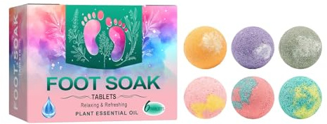 rabuu Foot Soak Bath Bombs - Cold Relief, Moisturizing & Odor Removing, Sleep Support