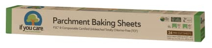 If You Care Parchment Paper Baking Sheets – 12 Pack of 24-Count Precut Liners - Unbleached, Chlorine Free, Greaseproof, Silicone Coated – Standard Size – Fits 12.5” x 16” Pans