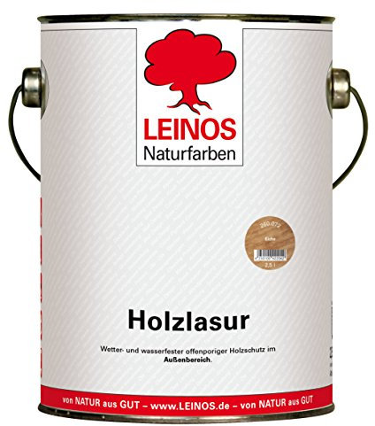 Wetterfeste Holzlasur für Außen 072 Eiche 2,50 Liter – offenporiger Holzschutz mit Filmschutz gegen Pilzbefall – für Fenster, Türen, Zäune & Pergolen – wasserabweisend, lasierend