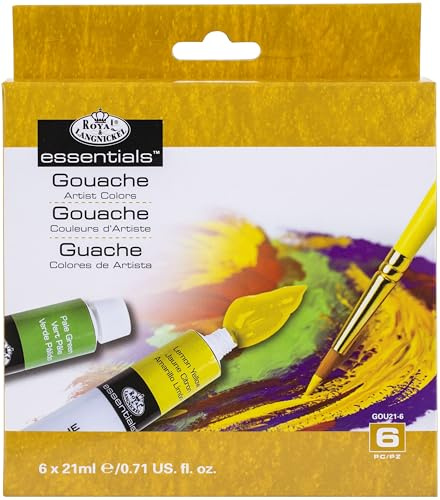 Royal & Langnickel Gouache Color Artist Tube Paint, 21ml, 6-Pack