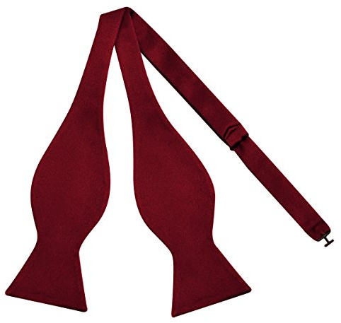 Alizeal Solid Self-tied Bow Tie, Un-tied Bowties for Men, Maroon