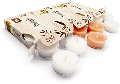 Musk Premium Tealight Candles Variety 3 Pack (18 Highly Scented Tea Lights) - Pinyon & Patchouli, Nag Champa, Oakmoss & Amber - Made with Natural Fragrance Oils - Incense & Earth Collection