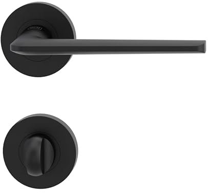 Griffwerk Türdrücker/Türbeschlag - REMOTE - Graphitschwarz - WC-Rosettengarnitur