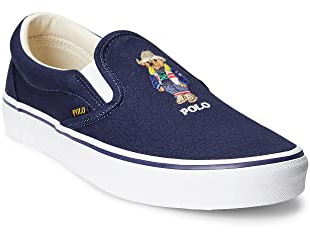 Polo Ralph Lauren Tenis Keaton-Slip para Hombre, Marino, 44.5 EU