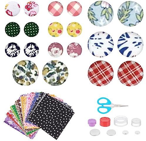 WEBEEDY Set di 25 paia di orecchini a lobo fai da te, set di bottoni coperti con strumenti, bottoni autocoprenti, set di orecchini fai da te, include 100 orecchini a lobo vuoti in acciaio inox per la
