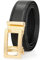 JasGood Herren Gürtel Automatik Ratsche Ledergürtel Verstellbare Leder Gürtel Ohne Löcher für Herren Business Anzüge 35mm Breite,Schwarz,130cm