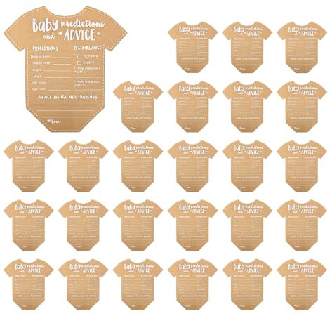 25 Tarjetas De Bendición Para Baby Shower, Tarjetas De Papel Kraft, Tarjetas De Juegos Para Bebés, Tarjetas De Predicción De Bebés, Tarjetas De Consejos Para Bebés