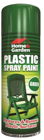 ARA CHOICE H&G Plastic Spray Paint Green 300ML - Self-Priming Direct-to-Plastic Paint | Renews & Restores Household Plastics | Ideal for PVC, Polypropylene, Casting Resin & More