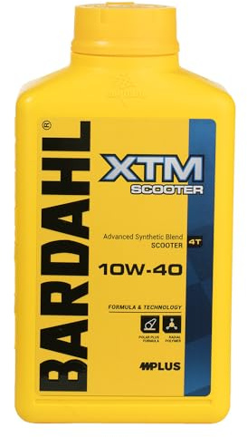 Bardahl - XTM SCOOTER 10W-40 - Olio Moto per Scooter e Maxiscooter con Motori Pluri e Monocilindrici di Elevata Potenza, Massimizza le Prestazioni e Mantiene Pulito il Motore, 1 L