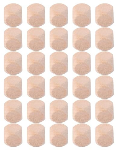 Homoyoyo Dés Vierges À Six Faces en Bois 100 Pièces Blocs Carrés 16 mm pour Jeu De Dé Puzzle Artisanat De Bricolage Surface Lisse pour Écrire Peindre Et Graver
