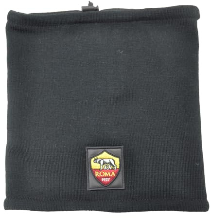 Scaldacollo a Maglia con patch pelle ricamato AS ROMA Prodotto Ufficiale 163467