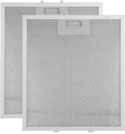 Wxeadu 2 Pcs Cooker Hood Filter, 320 x 260 mm Universal Extractor Fan Filter, Cooker Hood Filters Replacement, 5-Layer Aluminum Cooker Hoods Metal Grease Filters for Many Leading Brands Cookers Hoods