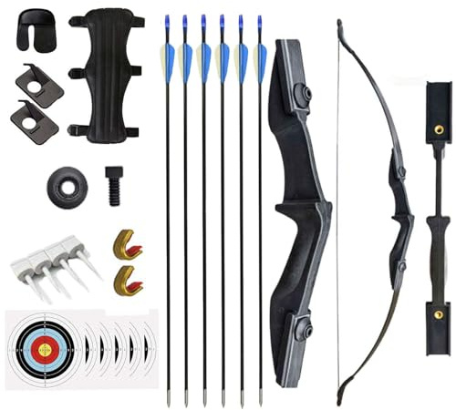 40lb Takedown Recurve Bow and Arrow Set for Adults & Youth - Left & Right Handed Archery Kit for Beginners, Ideal for Target Practice & Outdoor Training