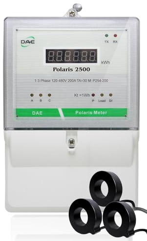 DAE P254-200-S KIT, UL CTEP kWh Smart Submeter, 3 Phase, 200A, 120-480V, 3 CTs, RS485