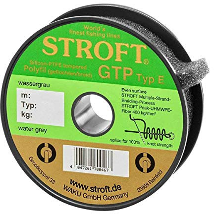 WAKU Stroft Schnur GTP Typ E geflochten wassergrau 150m Typ E6 15,00kg