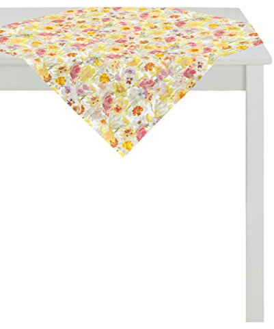 Apelt Tischdecke, Polyester-Baumwolle, Gelb/bunt, 88 x 88 x 0.5 cm