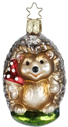 Inge Glas - Christbaumschmuck, Baumschmuck - Papa Igel - Höhe: 9 cm - von Hand gefertigt