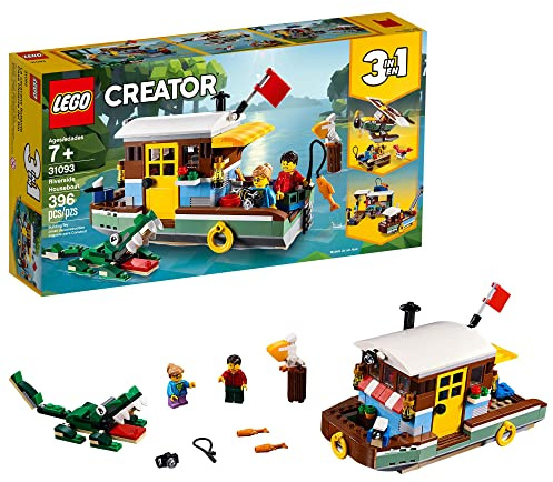 LEGO Creator 3in1 Riverside Houseboat 31093 Building Kit, New 2019 (396 Piece)