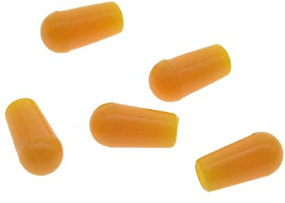 KAISH Lot de 5 boutons d'interrupteur à bascule 3 voies pour sélecteur de micro Gibson/Switchcraft Ambre