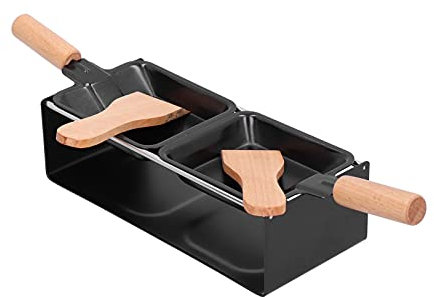 Raclette de queso, mini sartén para parrilla de queso antiadherente portátil, sartén para raclette con espátula, barbacoa, cocina para el hogar, herramienta para asar a la parrilla