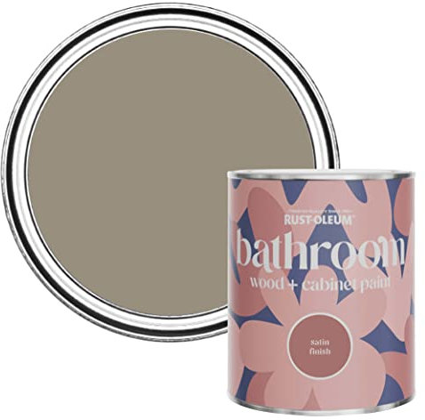 Rust-Oleum Brown Moisture Resistant Bathroom Wood and Cabinet Paint in Satin Finish - Cocoa 750ml