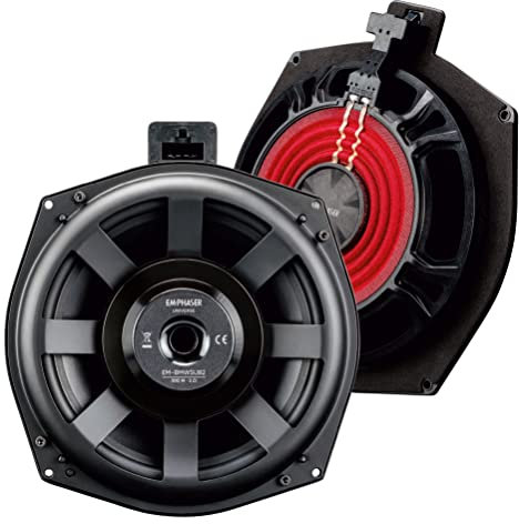 EMPHASER EM-BMWSUB2 – High Power 20 cm / 8 Zoll Auto Untersitz Subwoofer, kompatibel mit BMW Fahrzeugen, Plug & Play Underseat Bass, 150 W, 1 Paar