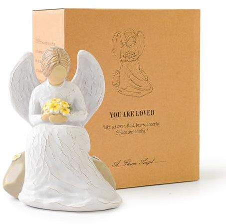 NANAOUS Engel Figur, Schutzengel Figur, Himmlische Schwestern, Engel Statue, Resin Angeles Dekorative Hand-Painted Collectible Sculpture, Engel Deko Ornamente Erinnerung Kondolenz Geschenke