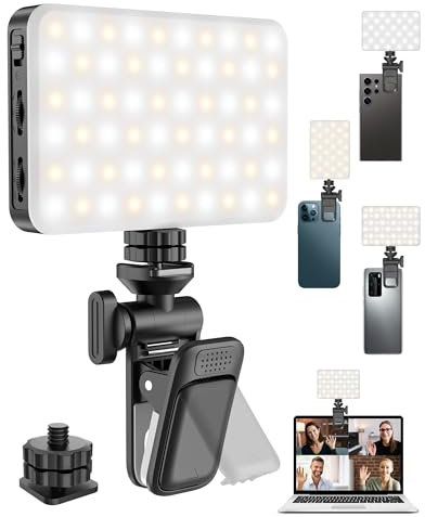 STLIAN Phone Light Clip on:120 LED Selfie Light, 3000mAh Clip-On for Mobile/PC/Camera - Zoom, TikTok Live, Makeup & Content Creators