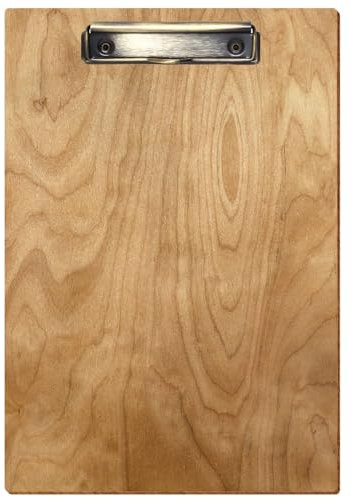 Bütic Holz Klemmbrett Standardform Birke rustikal für DIN A3 A4 A5 A6 aus 3 mm Birkensperrholz und mit widerstandsfähigem Klarlack versiegelt